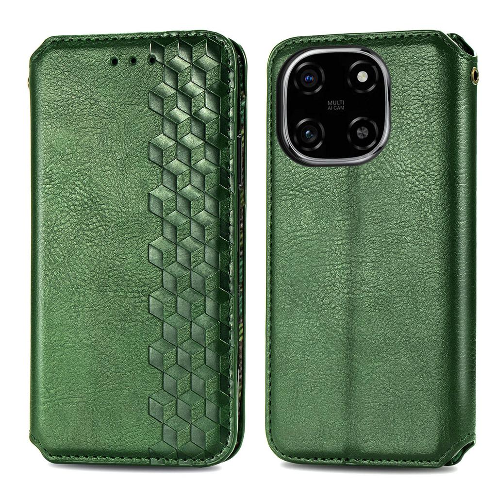 For Blackview Color 6 Case Rhombus Imprint PU Leather Wallet Phone Cover