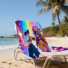 Ein KPOP Regenbogen Groove Bedrucktes Strandtuch, Schnelltrocknendes Weiches Badetuch Geeignet für Strand, Pool, Bad, Yoga