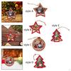 Wooden Christmas Hanging Decoration Accessories Rustic with Decorative Light Style A