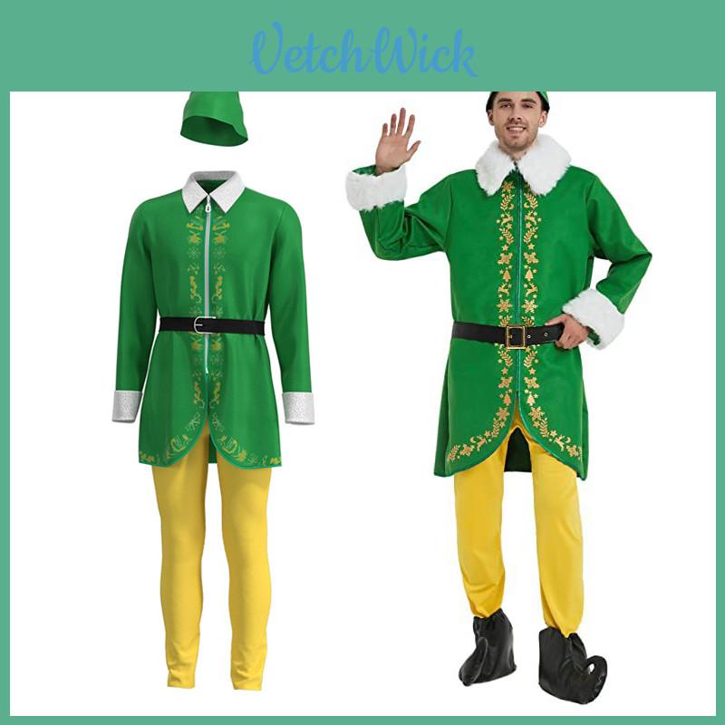 Authentic Men's Elf Cosplay Outfit For Halloween And Christmas