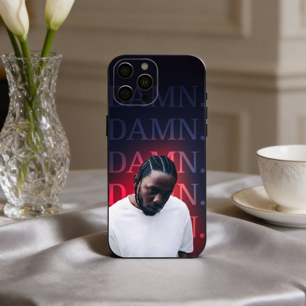 K-Kendrick-K Rapper L-Lamar-R Phone Case For iPhone 17,16,15,14,13,12,11 Plus,Pro Max,XS,Soft Silicone Black Cover