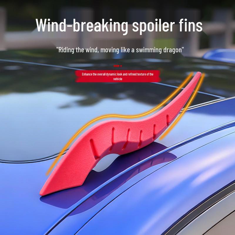 Universal Dragon Horn Arc Spoiler Fin Trim for Sedans and SUVs
