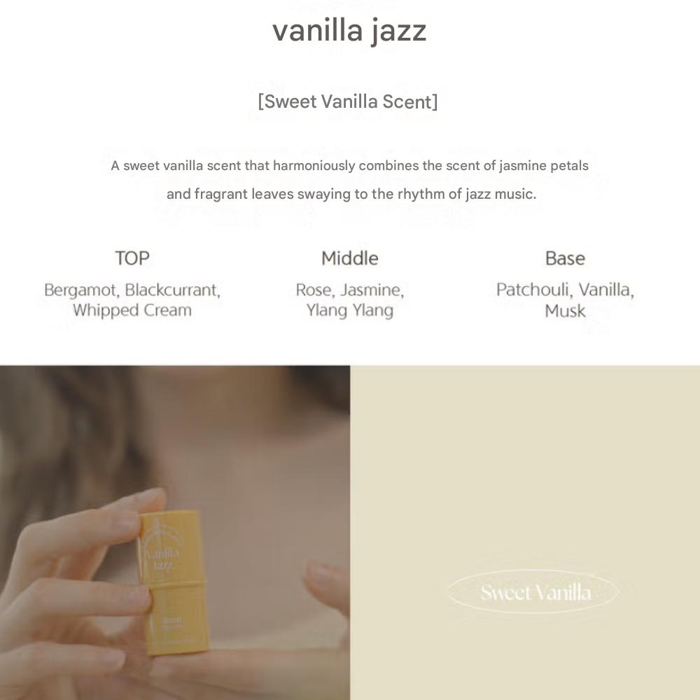 Dailycomma Belleau de Parfum Fester Duft 4,7 g Vanilla Jazz