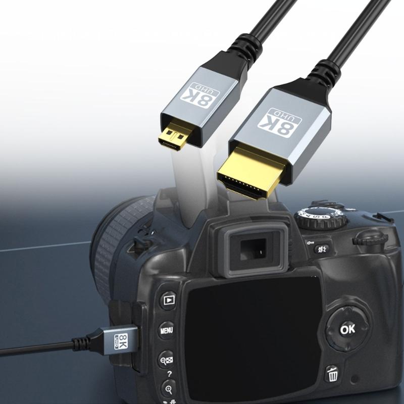 6x2.3mm Video to 10.5x2.5mm Cable Fast Speed for 1080p 8K60hz Video Cord Bidirectional Transmission with Gold Contacts