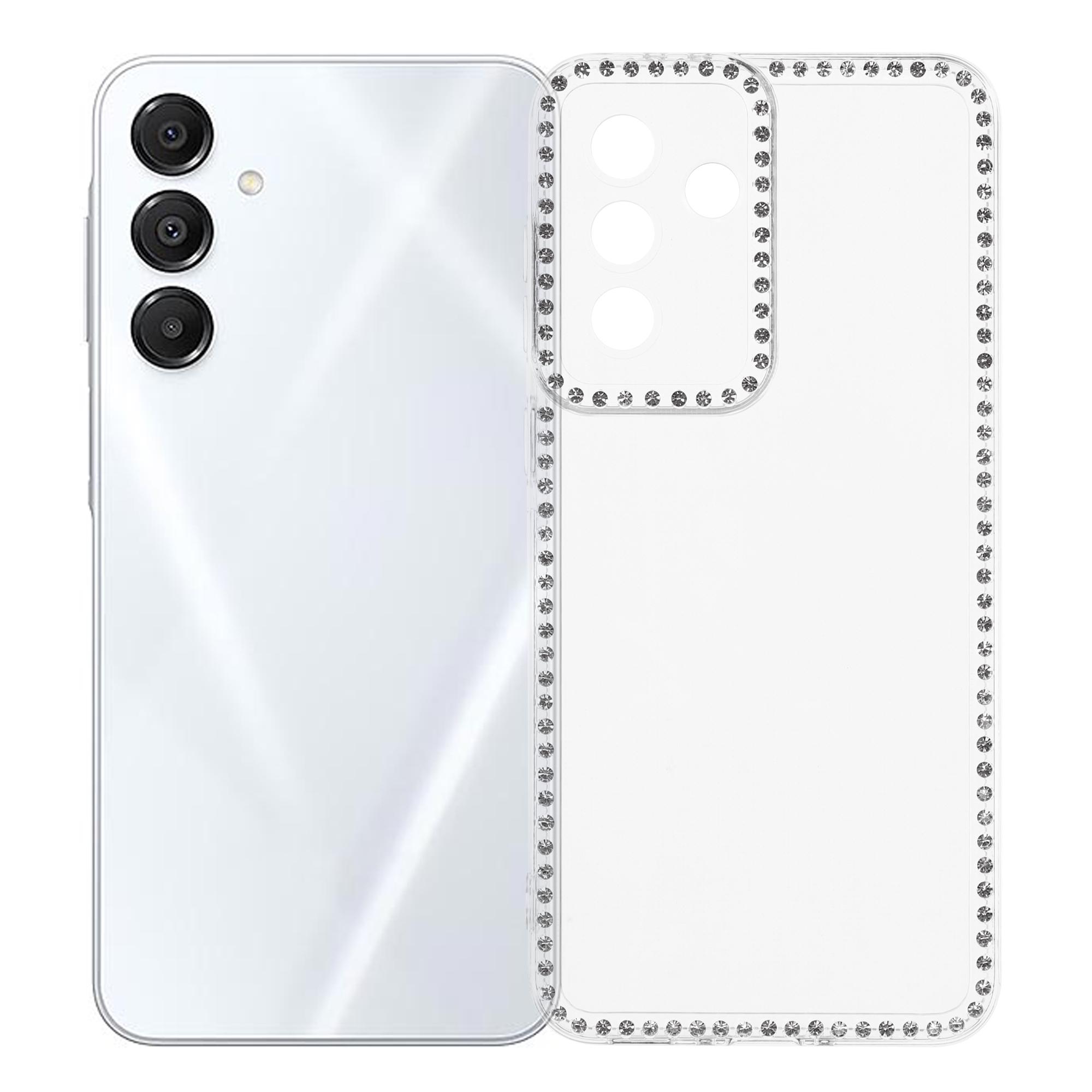 

Для Samsung Galaxy A16 4G/5G ТПУ Чехол Декор стразами Прозрачная задняя крышка телефона, Точный вырез A