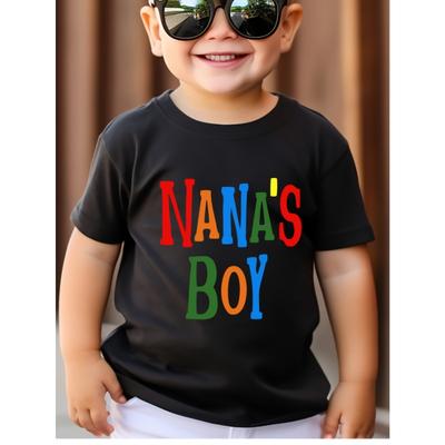 Europäische Größen Buntes T-Shirt mit Buchstabenprint für Jungen - Weiches, Bequemes Rundhals-Kurzarm-T-Shirt, Lässiges Sommer-Top, Alltags-T-Shirt für Jugendliche