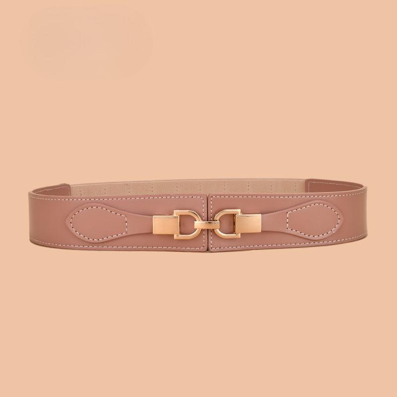 New Women's Belt Decoration Fashionable Waistband with Coat Waist-hugging Genuine Leather Belt Wide Waist Seal Elastic Elastic Waistband Belt