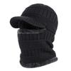 Unisex Winter Knitted Hat, Scarf, & Gloves Set - Fleece-Lined Wool