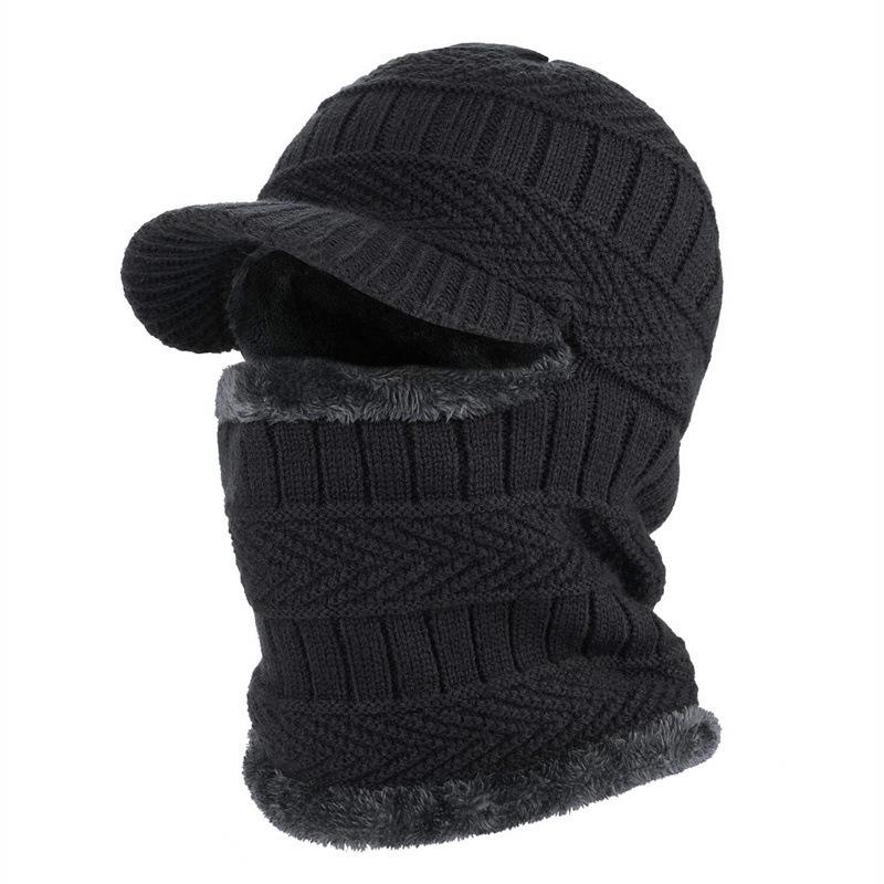 Unisex Winter Knitted Hat, Scarf, & Gloves Set - Fleece-Lined Wool