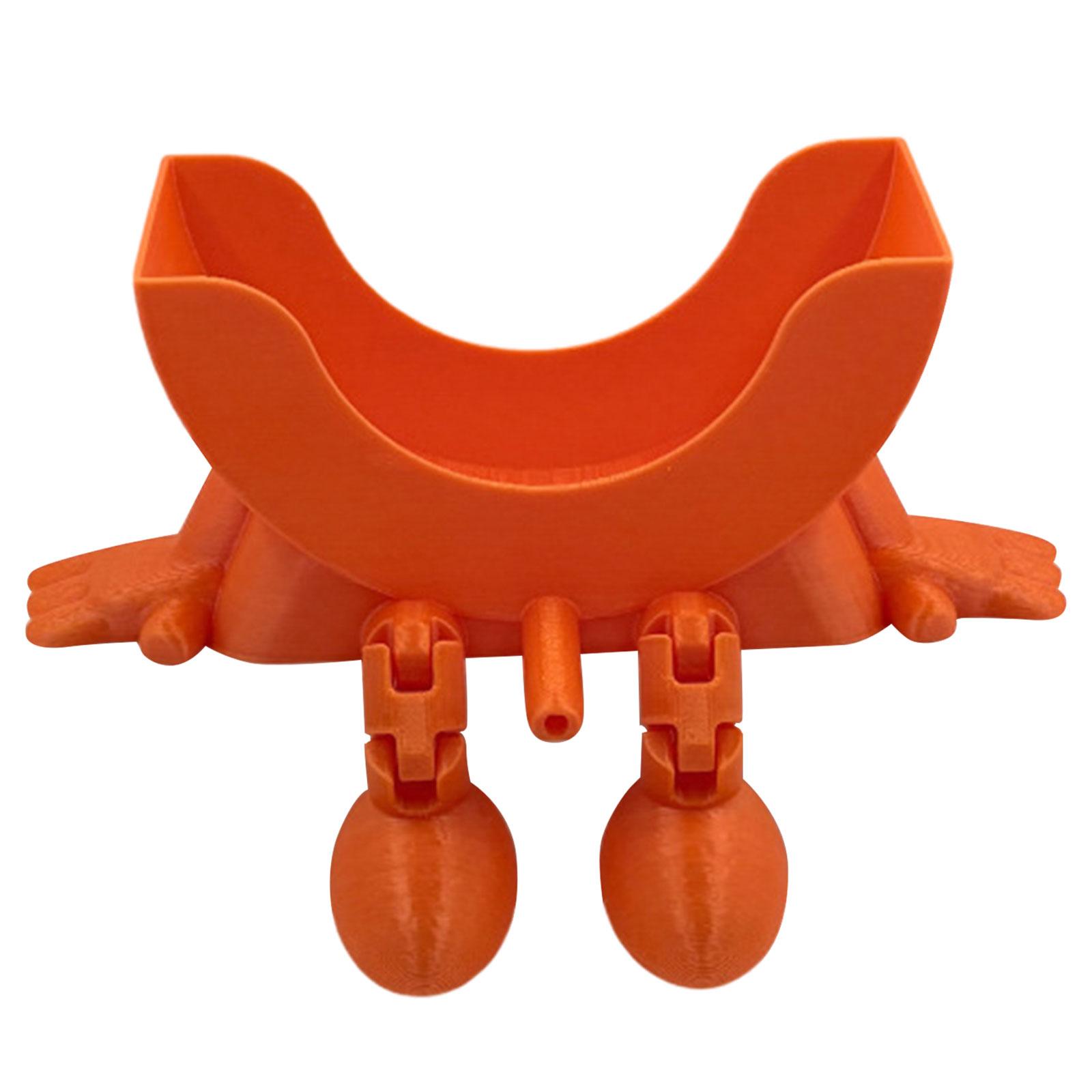 3D Printed Smile Face Sponge Holder with Legs & Drainage Hole Dishwashing Sponge Rack Wear Resist for Home Kitchen Sink
