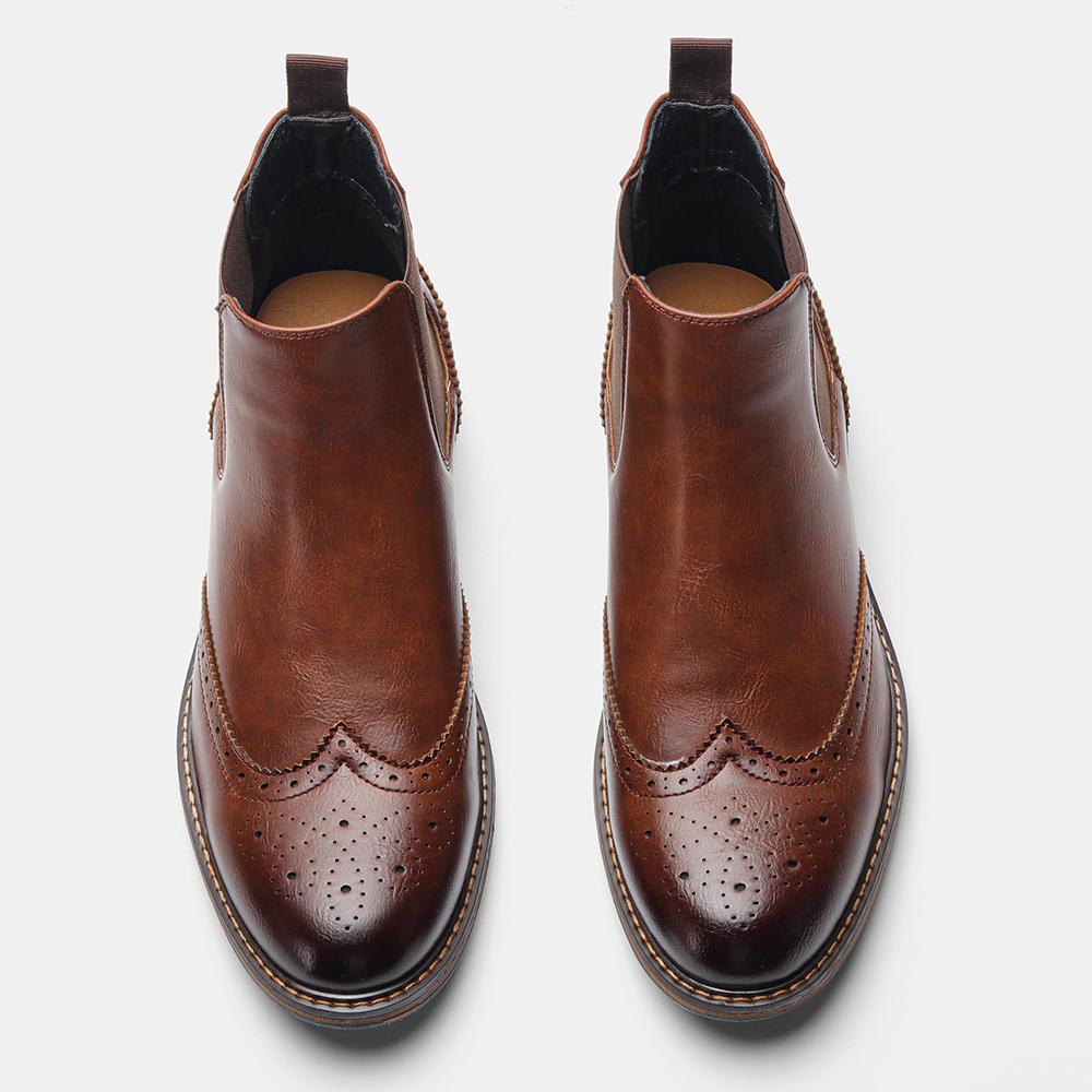 Chelsea Boots Herren 2026 Bequeme Marke Mode Lederstiefel