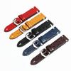Universal Ostrich Grain Leather Smartwatch Band with Quick Release Buckle