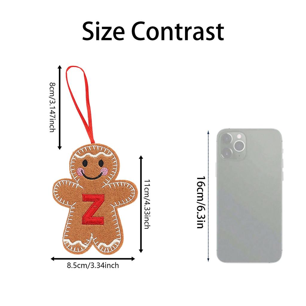 Christmas Gingerbreads Man Decorative Pendant Christmas Tree Pendant Christmas Letter Biscuits Man