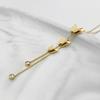 316L Stainless Steel New Fashion Fine Jewelry Butterfly Zircon Tassel Charms Snake Chain Choker Necklaces Pendants For Women