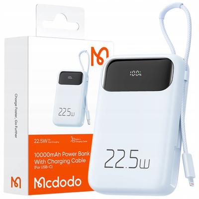 Mcdodo Powerbank 10000mAh mit Display USB USB-C 22.5W + Lightning-Kabel