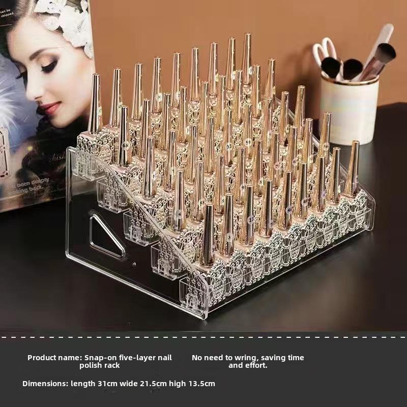 Transparent Multi-layer Nail Polish & Lipstick Display Stand and Storage Rack