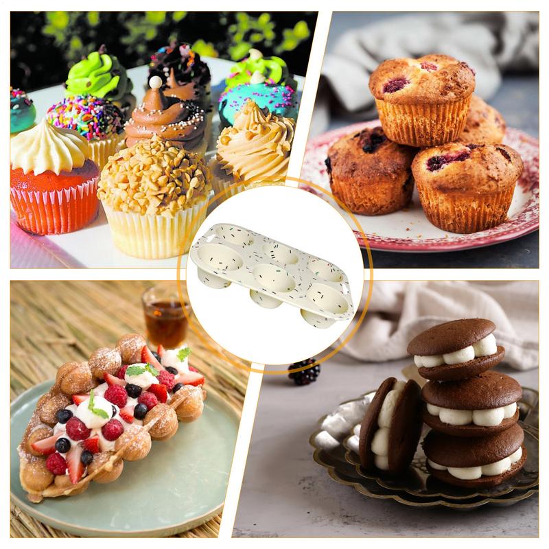 Muffinblech 2X Antihaft-Muffinblech Backform Hochtemperaturbeständiges Backblech Hamburgerbrötchen-Formen für Frühstück