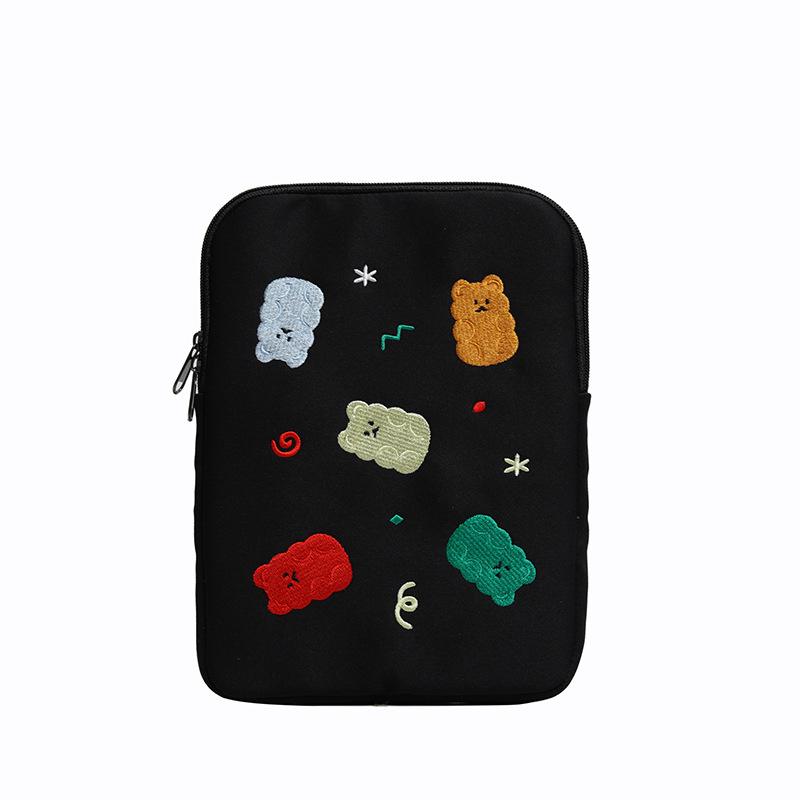 Korean Cute Embroidered Anti-Collision Tablet & iPad Bag with Fleece Lining (11/13/14 Inch)