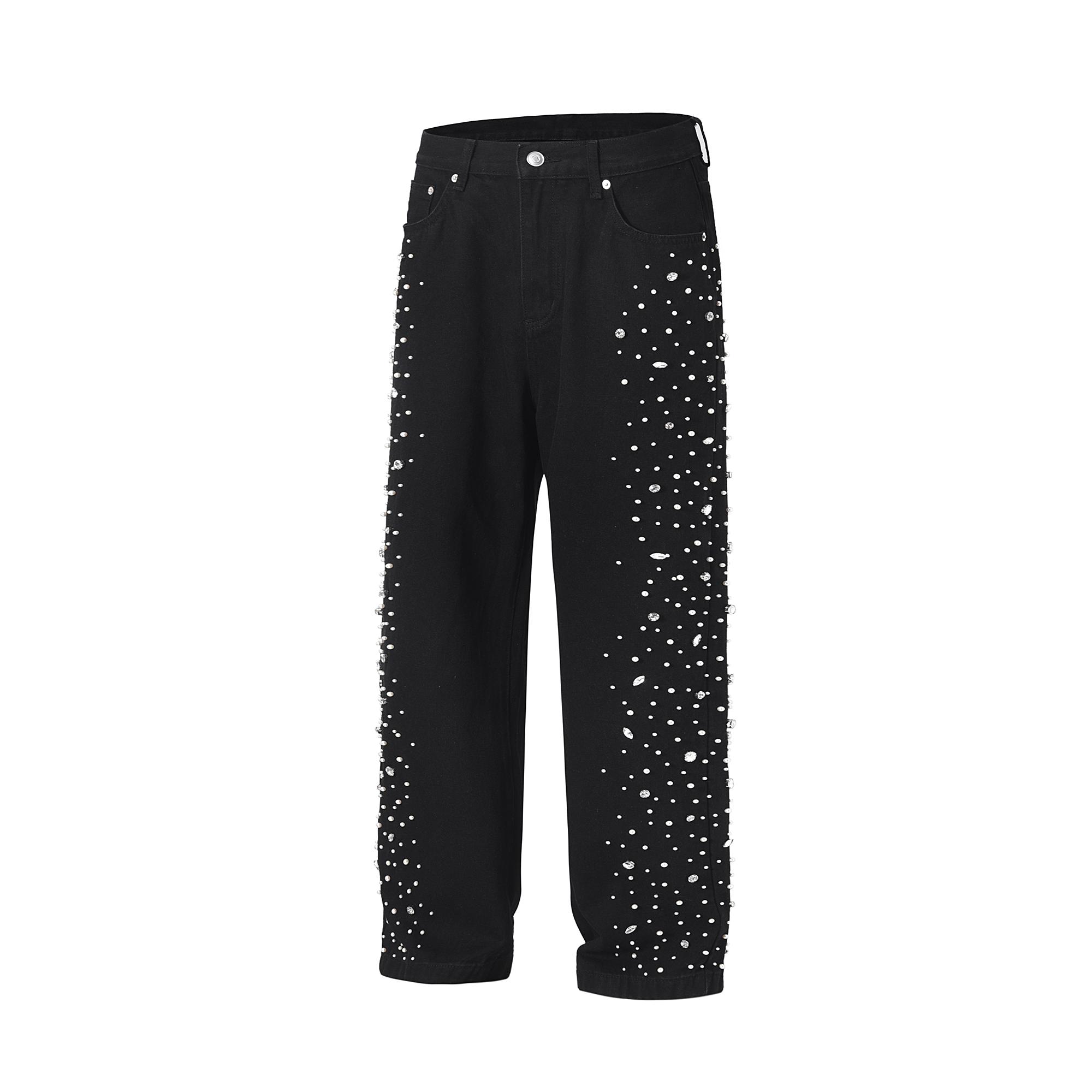 Pilna rhinestones apdrukas mazgātas zilas, maisveida
