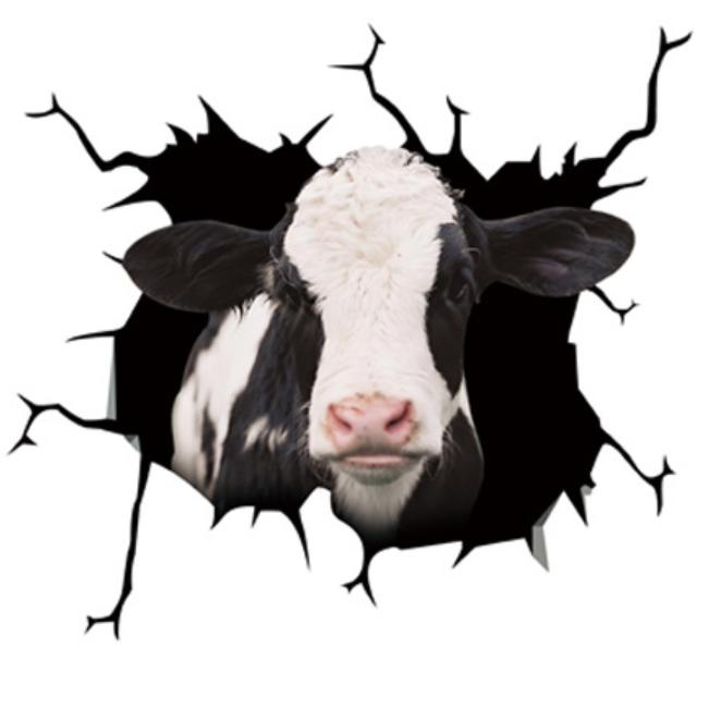 Animal Car Stickers Waterproof PVC Auto Scratch Occlude 3D Simulation Electrostatic Decal Car Window Home Decoration