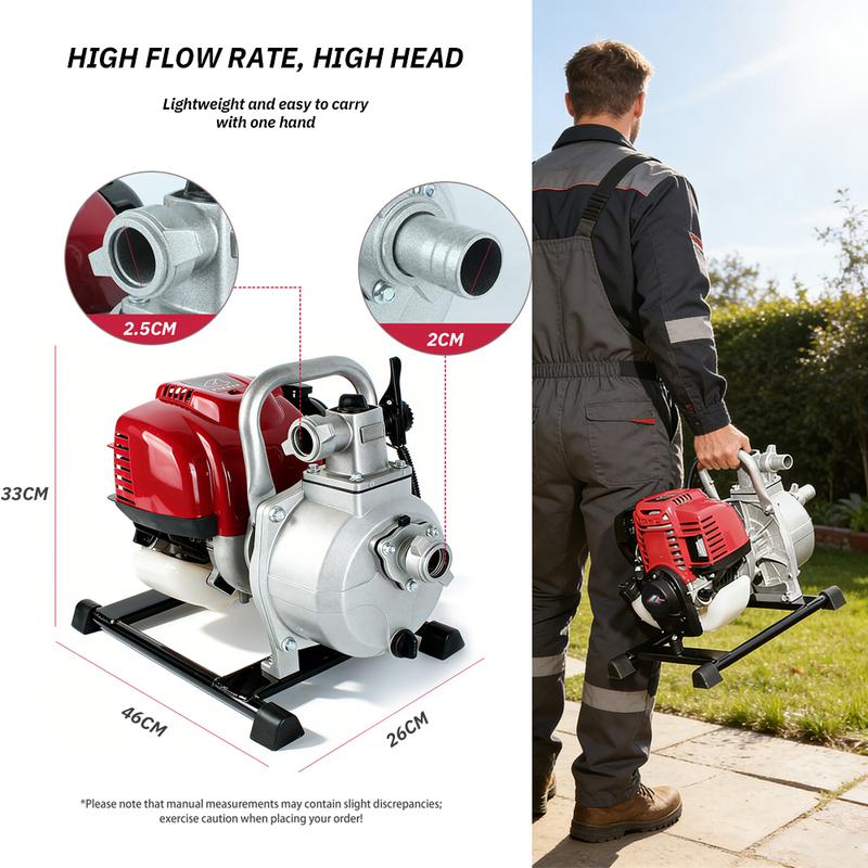 4 Stroke Gas-power Engine Water Pump Lawnmower Conversion Water Pump Agricultural Irrigation Household Suction Pump