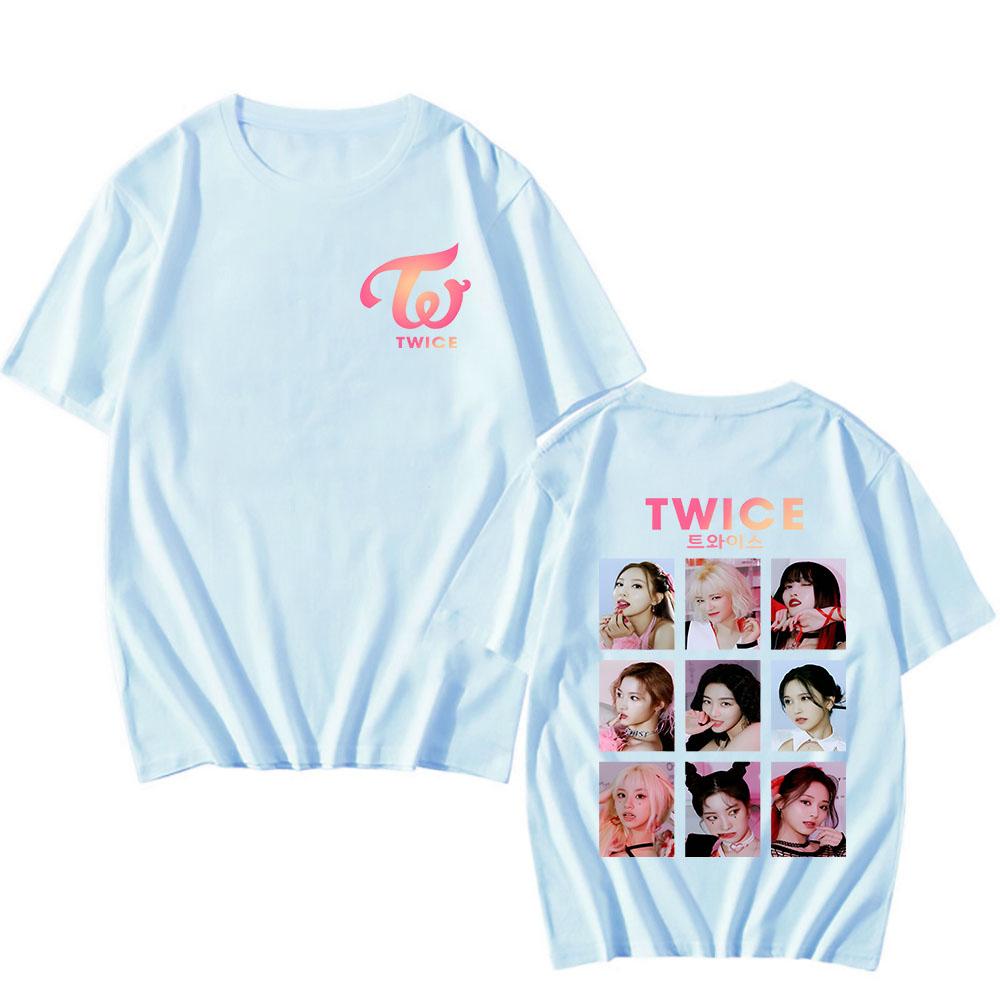 Twice Gounp T Shirt Y2k Fashion Streetwear Women Men T-shirt Cotton Summer Short Sleeve Tee Kpop Ready To Be Tops Streetwear