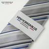 [New Yorker Blue] Striped (Multi-stripe) Necktie NB881615 Silver, One Size Fits All, Business Suit Style, Gift