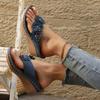 Spring fashion toe set foot slope heel cool slippers women's casual women's flower flip-flops
