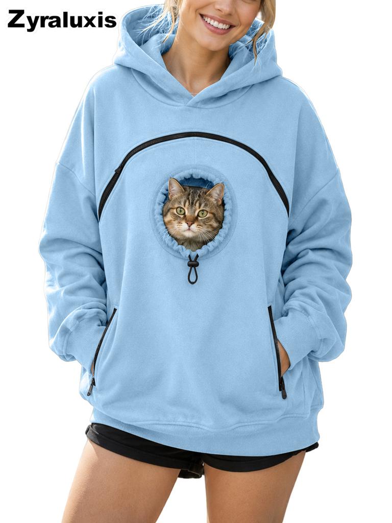 Sweat à capuche polaire à manches longues pour femme Manteau chaud d'hiver