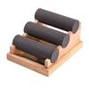 Solid Wood Bracelet Storage Holder Durable Three Tier Jewelry Organizers In Wood For Bracelets And Personal Items