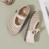 Girls Soft Sole Summer Sandals Closed Toe Breathable Woven Design Adjustable Strap Comfortable Fit Lightweight Shoes for Toddlers and Kids