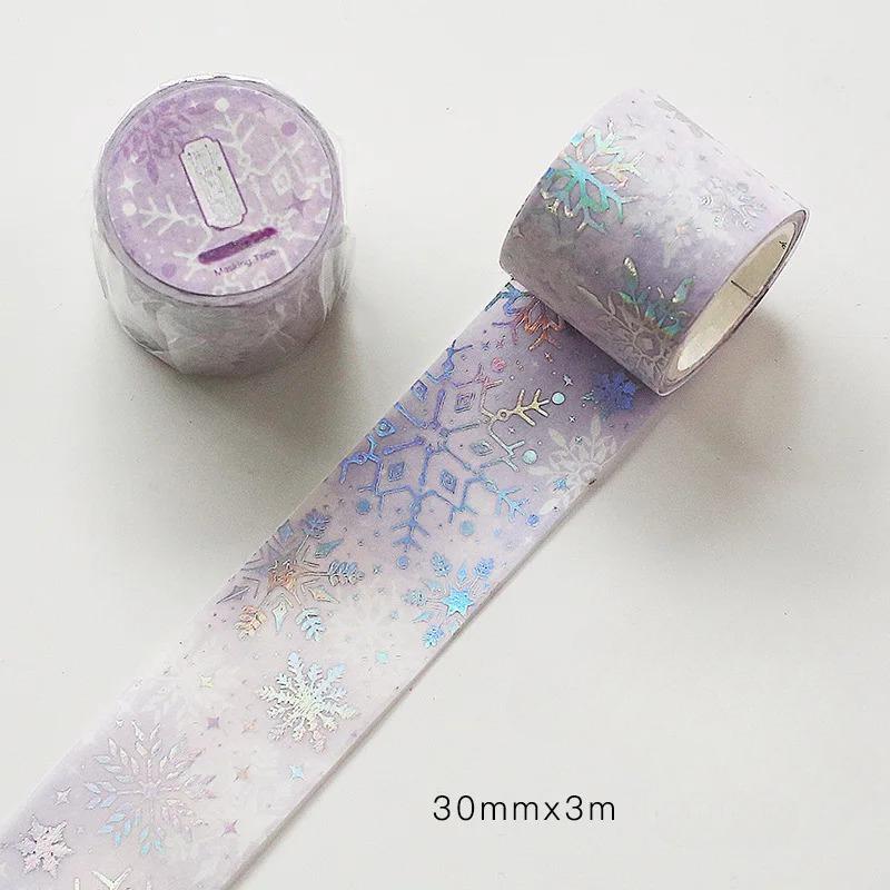 

5 Styles of Laser Series Washi Tape Wonderland Starry Sky Series Decorative Tape Clip and Paste Stickers Stationery Supplies
