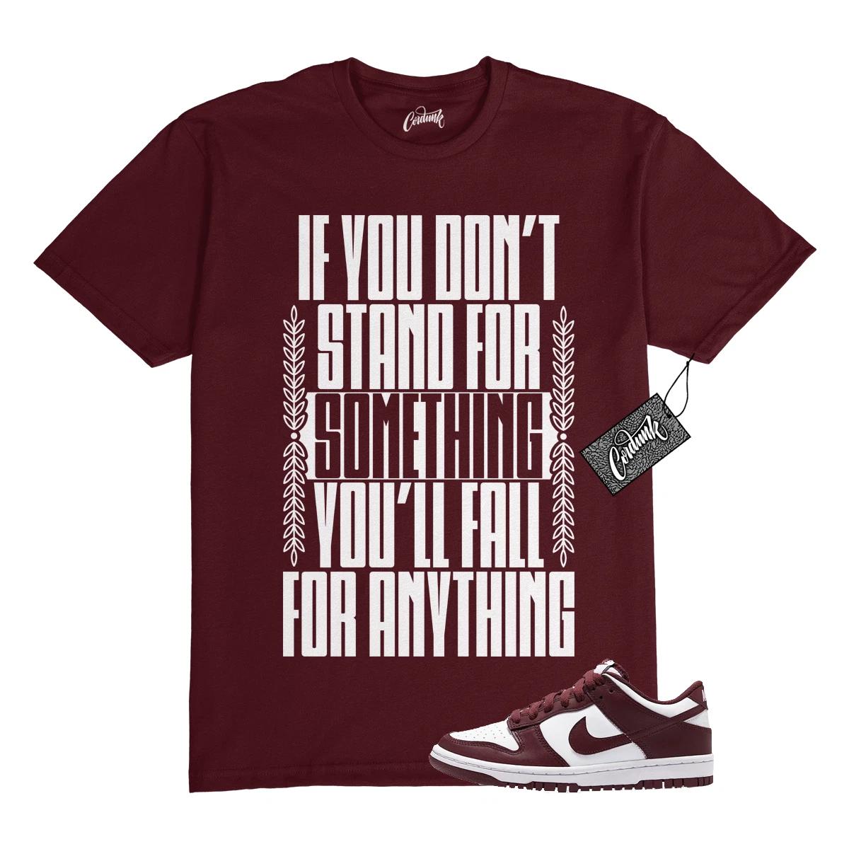 Dunk Team Red White Low Maroon Burgundy T Shirt Match SFS 120