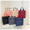 New Contrasting Color Portable Lunch Box Bag, Student Carry Bento Bag At Work, Make-up Bag, File Bag, Handbag.