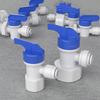 1/4" 3/8" OD Tube Tap Shut Off Ball Valve POM Quick Fitting Connector Tee Elbow Reducer Aquarium RO Water Filter Reverse Osmosis