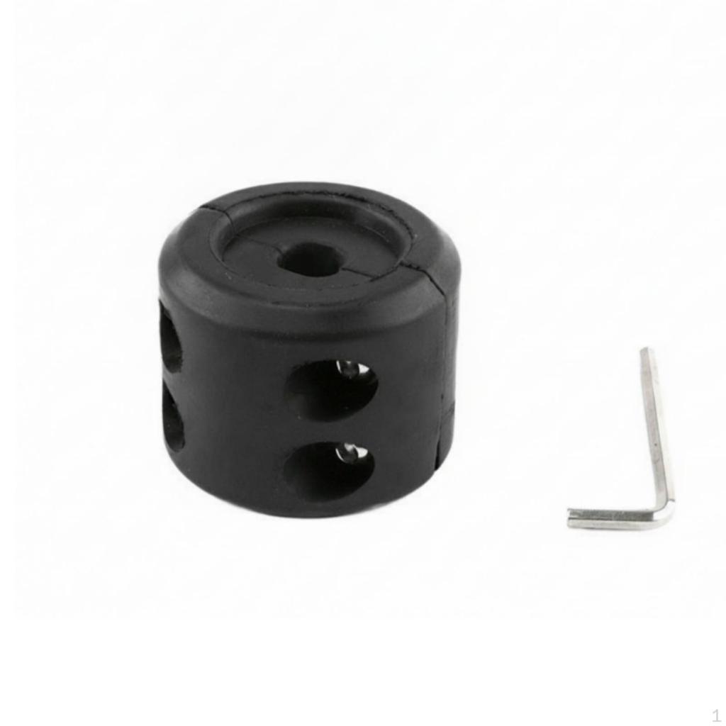 Winch Rope Stopper Side Openings Black Rubber Matte Finish for Winching