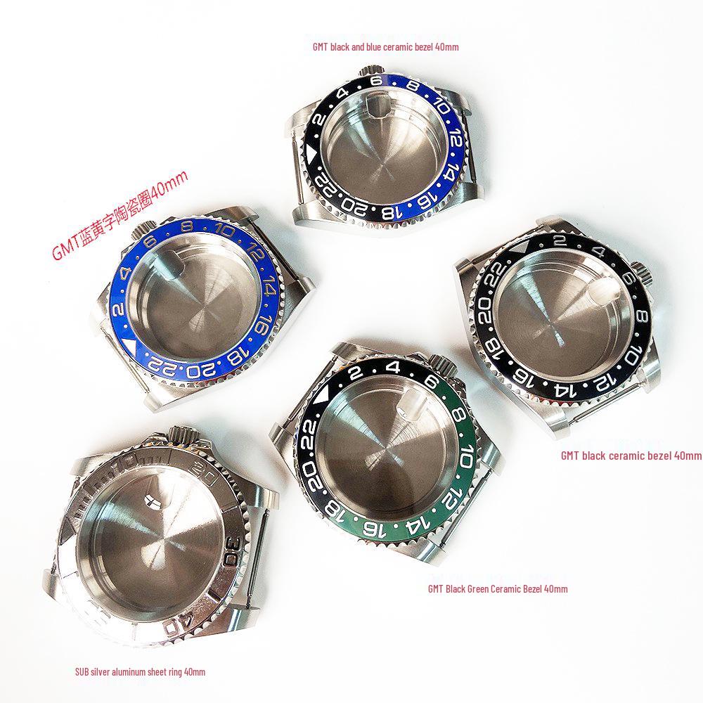 

Корпус часов GMT 40 мм для Rolex Sea-Dweller, совместимый с механизмами 2813, 8215, 3804 GMT Black-Green Ceramic Bezel Case