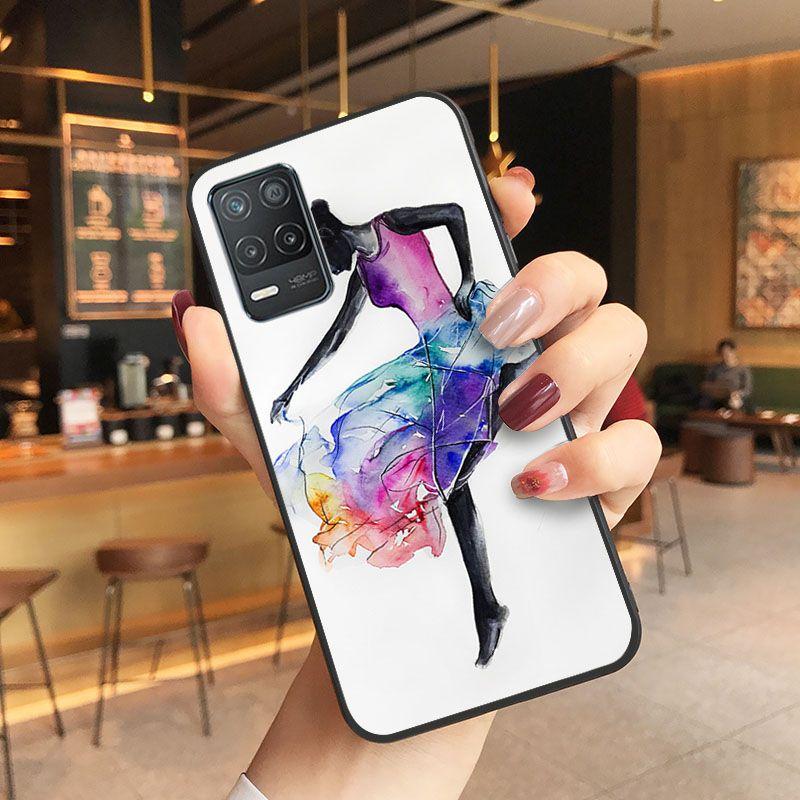 Aquarellmalerei Ballettmädchen Muschel Handyhülle Für oppo Realme 8Pro 6 6i 7pro 9i 9pro C11 C21Y C21 C25Y C25S C3 Q3S XT Hüllen