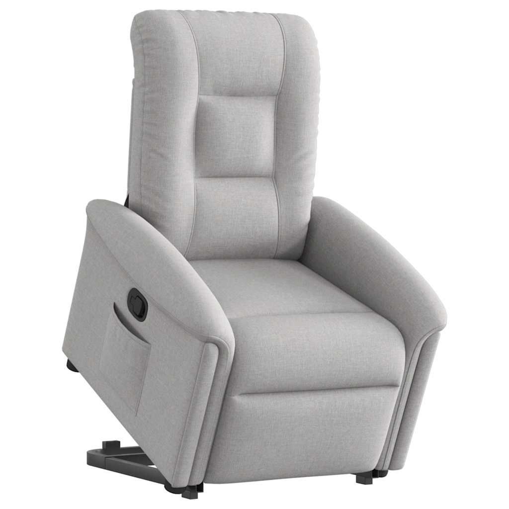 Sillón Elevador Reclinable, Gris, Tapizado en Tela