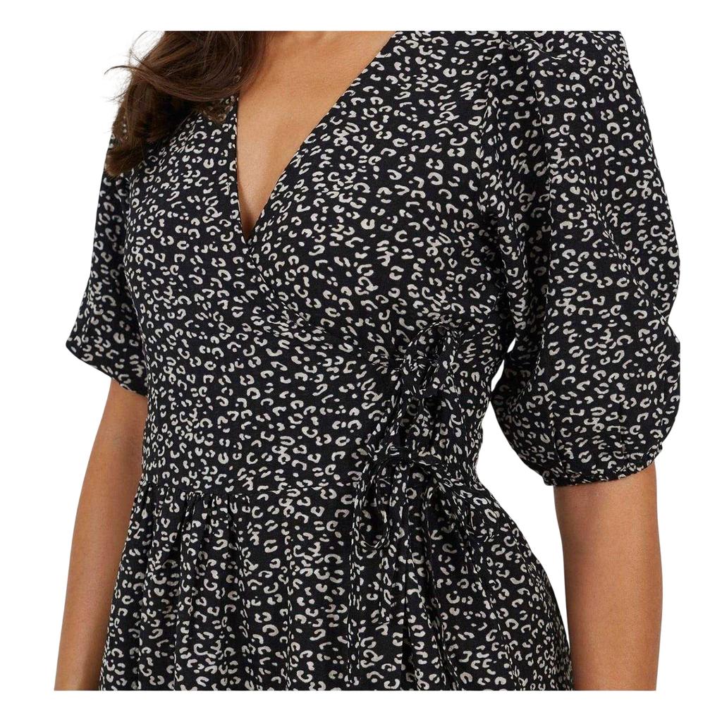 Brave Soul Womens/Ladies Puff Sleeve Wrap Dress