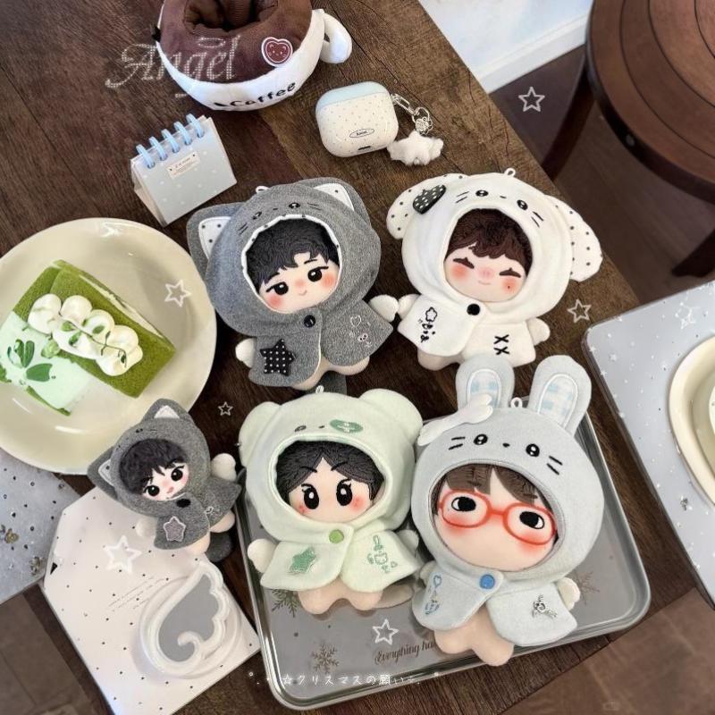 10cm Cotton Doll Cape Angel Fantasy Series Star Print Adorable Doll Cloak for Mini Doll Dress Up Hobbyist Gift Decoration