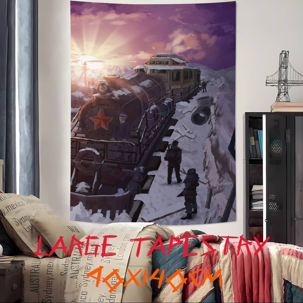 Fashion Roleplaying Adventure Gaming Cool Metro Exodus Serise Tapestry Decoration Bedroom Dormitory Background Cloth Tapestry