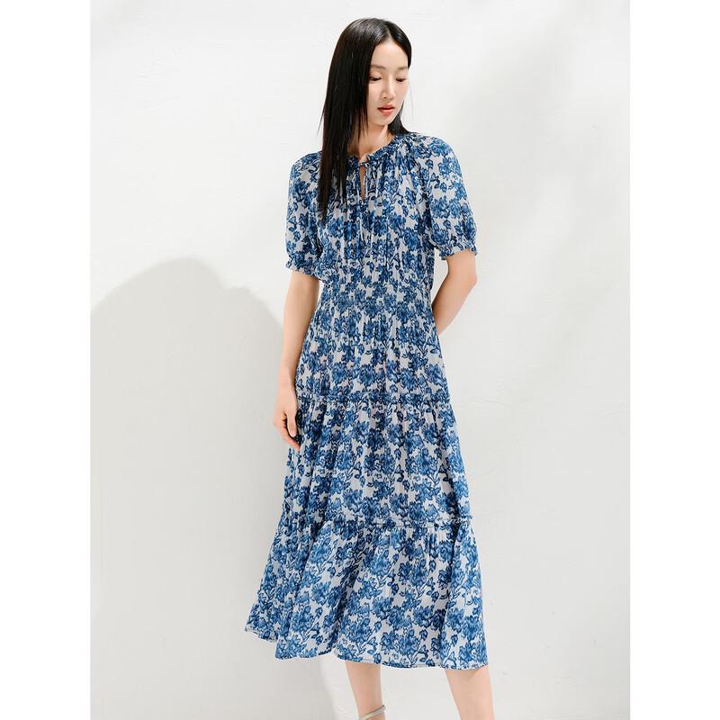 Anna Coco Ethnic Print Pleated Waist Dress