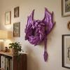 Gothic Fantasy Dragon Wreath Ornament Dark Style Dark Flying Dragon Sculpture  Bedroom