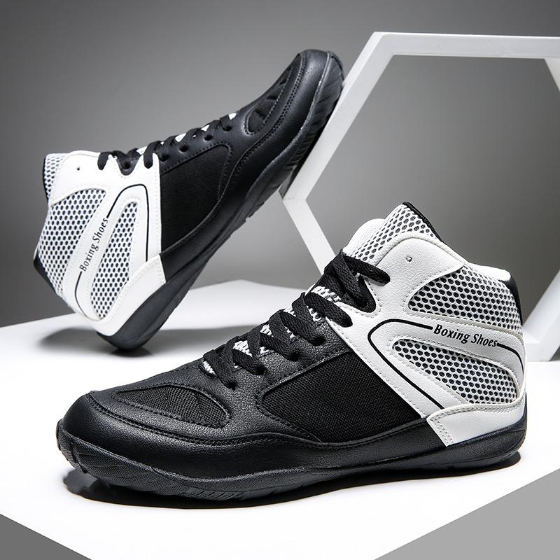 

Новые боксерки мужские и женские взрослые для единоборств, обувь для боя, для помещений, для комплексных тренировок, Санда, кожаные борцовки 39