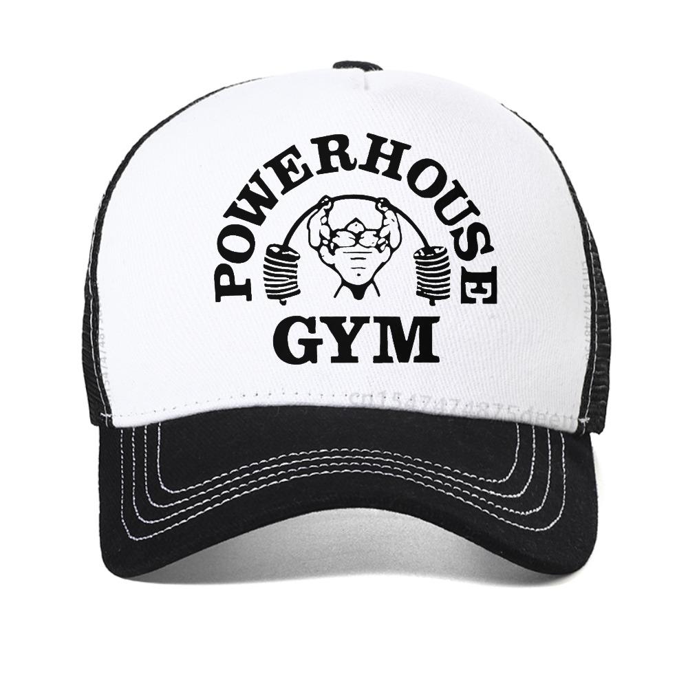 Powerhouse Gym Grafik-Baseballkappe Unisex Damen Sommer Harajuku Freizeitkappen Fitness Vintage Sportmütze Atmungsaktive Netz-Sonnenhüte