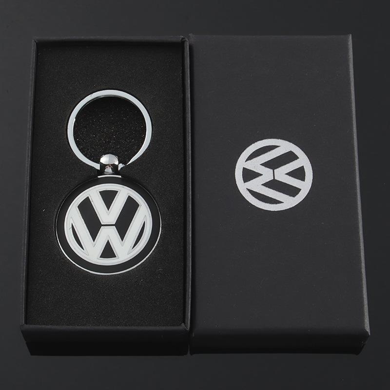 VW 3D Metal/Leather Car Logo Key Chain Keyring Pendant Auto Accessorie For !!Volkswagen VW RLine R Golf Touran ID3 Tiguan Eos Caddy FM7
