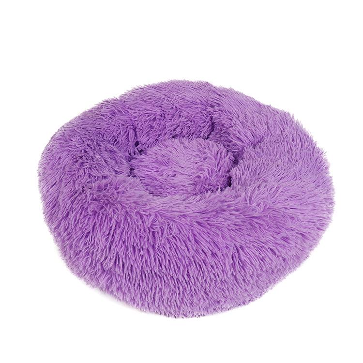Round Plush Pet Bed: Cozy Dog & Cat Nest for Autumn/Winter