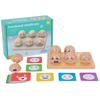 Wooden Emotional Expression Matching Ball Learning Toy Children Interactive Play