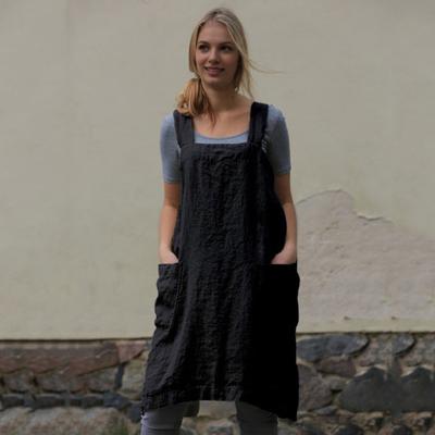 Latzschürze für Damen, X-Form, Rückenbandage-Design, breiter Riemen, große Tasche, Schürze, Kleid, Küche, Kochen, Reinigungswerkzeuge